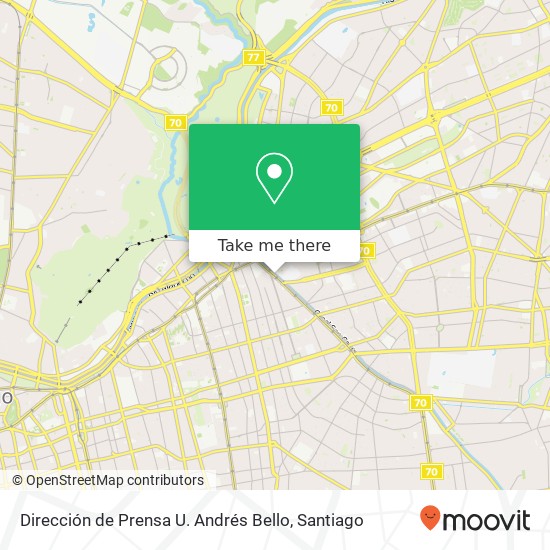 Dirección de Prensa U. Andrés Bello map