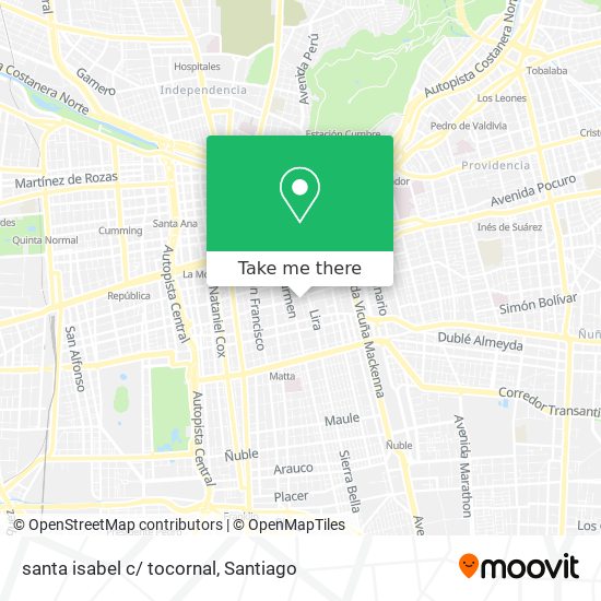 santa isabel c/ tocornal map