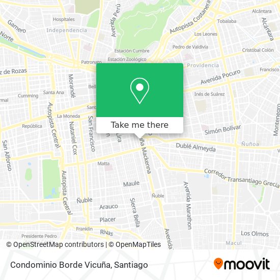 Condominio Borde Vicuña map