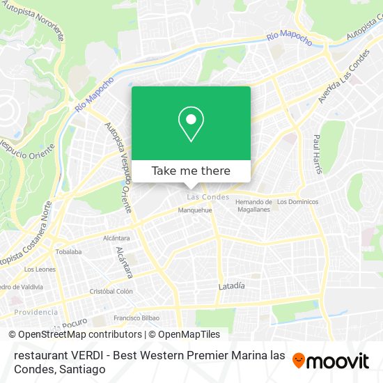 restaurant VERDI - Best Western Premier Marina las Condes map
