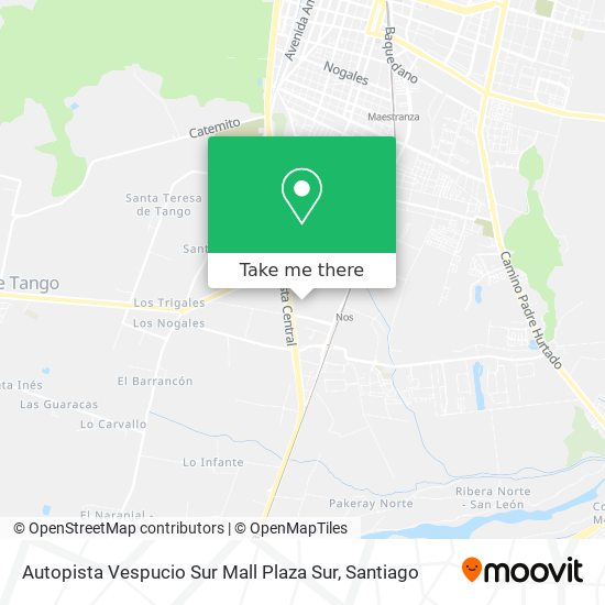 Autopista Vespucio Sur Mall Plaza Sur map