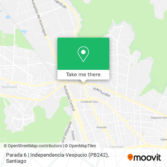Parada 6 | Independencia-Vespucio (PB242) map