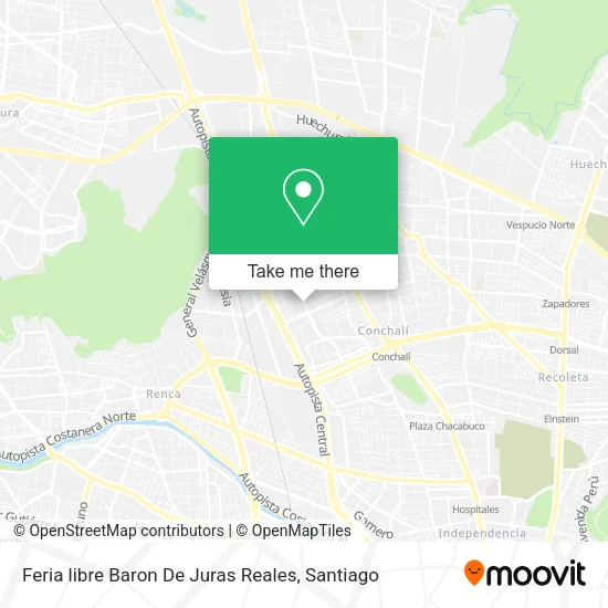 Feria libre Baron De Juras Reales map