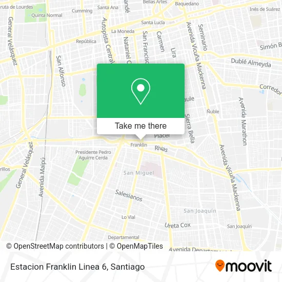 Estacion Franklin Linea 6 map