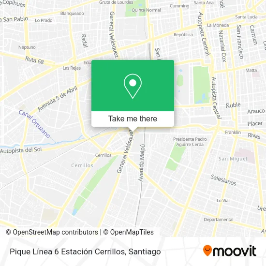 Pique Línea 6 Estación Cerrillos map