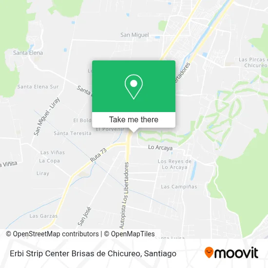 Erbi Strip Center Brisas de Chicureo map