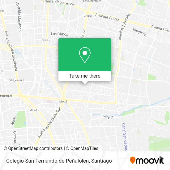 Colegio San Fernando de Peñalolen map