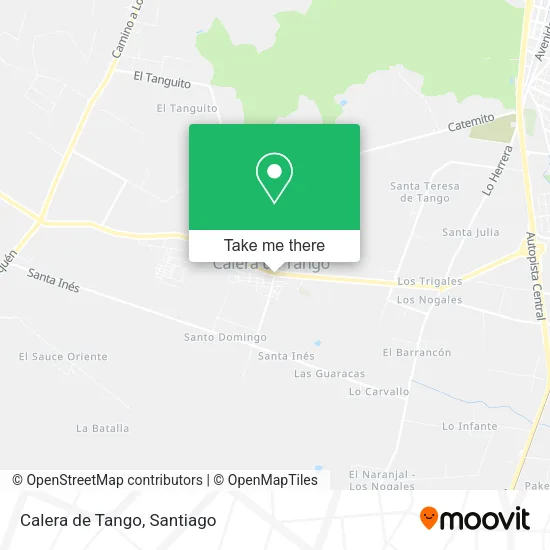 Calera de Tango map