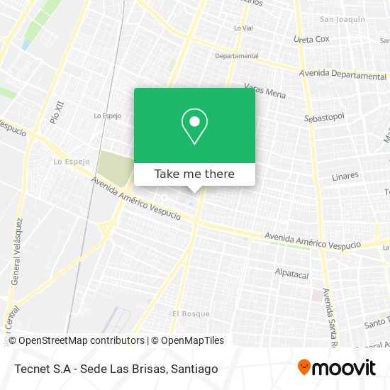 Tecnet S.A - Sede Las Brisas map