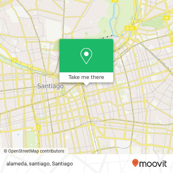 Mapa de alameda, santiago