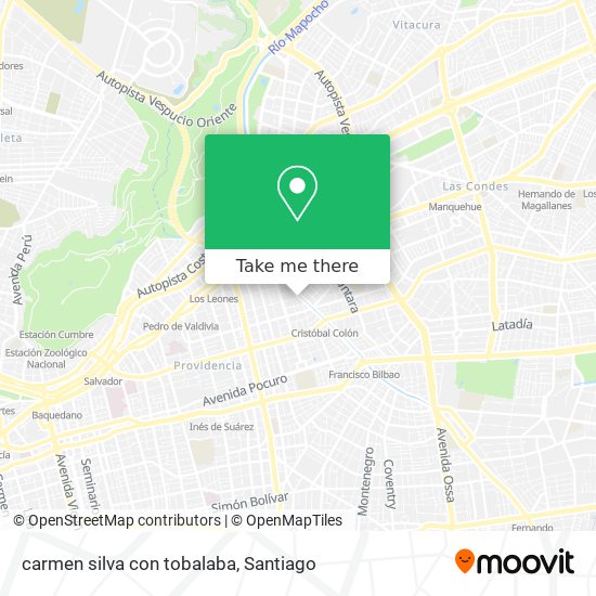 Mapa de carmen silva con tobalaba