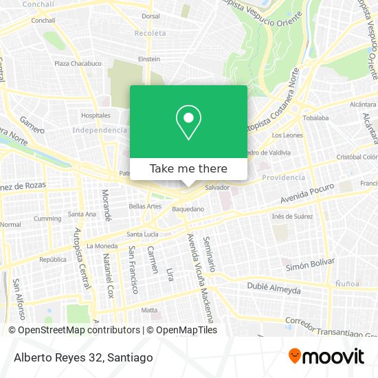 How to get to Alberto Reyes 32 in Providencia by Micro or Metro?