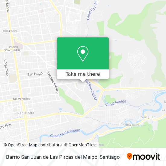 Barrio San Juan de Las Pircas del Maipo map
