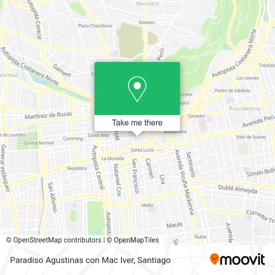 Paradiso Agustinas con Mac Iver map