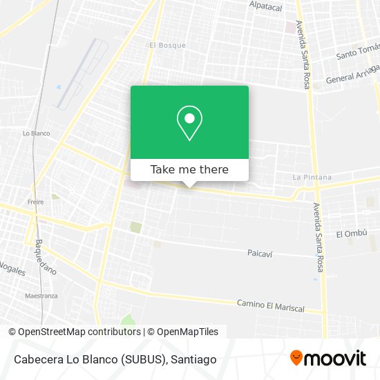 Cabecera Lo Blanco (SUBUS) map