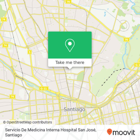 Mapa de Servicio De Medicina Interna Hospital San José