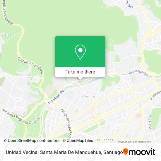 Unidad Vecinal Santa Maria De Manquehue map