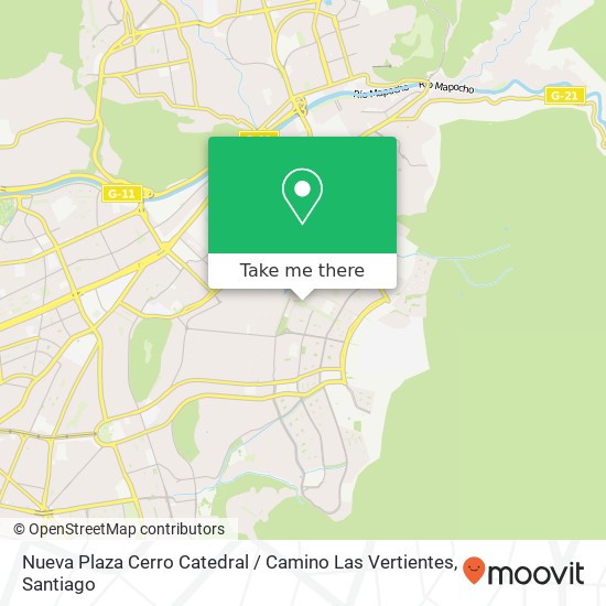Nueva Plaza Cerro Catedral / Camino Las Vertientes map