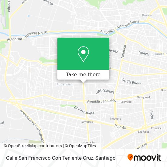 Calle San Francisco Con Teniente Cruz map