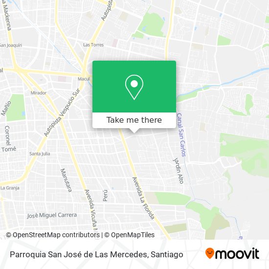 Parroquia San José de Las Mercedes map