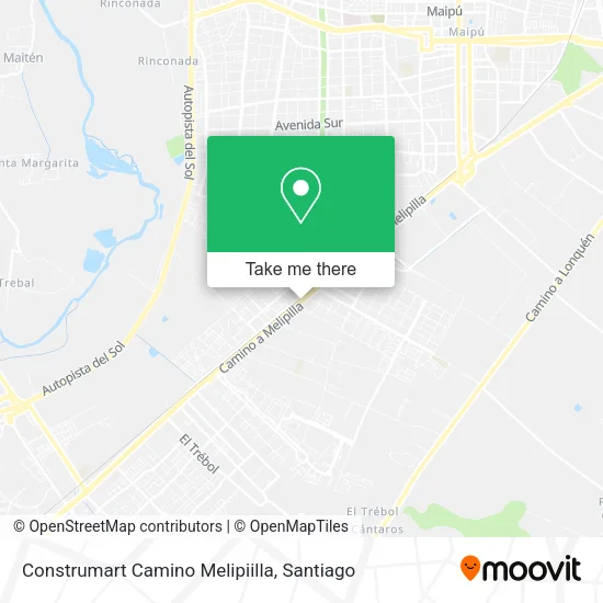 Construmart Camino Melipiilla map