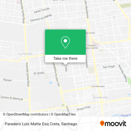 Paradero Luis Matte Esq Creta map