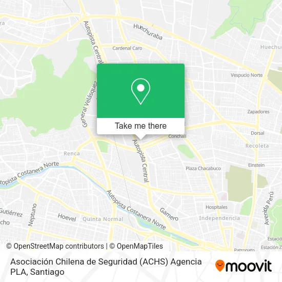Asociación Chilena de Seguridad (ACHS) Agencia PLA map