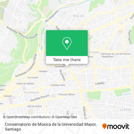 Conservatorio de Música de la Universidad Mayor map