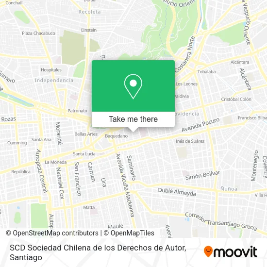 SCD Sociedad Chilena de los Derechos de Autor map