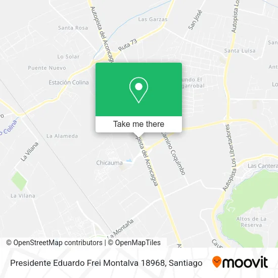 Presidente Eduardo Frei Montalva 18968 map