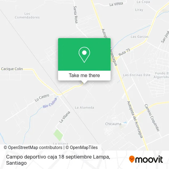 Campo deportivo caja 18 septiembre Lampa map