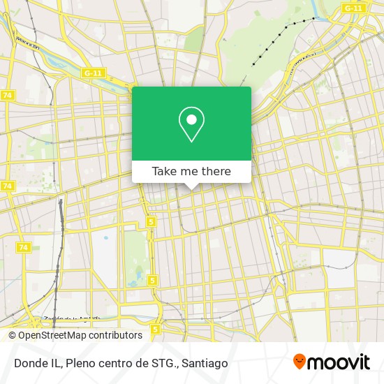 Mapa de Donde IL, Pleno centro de STG.