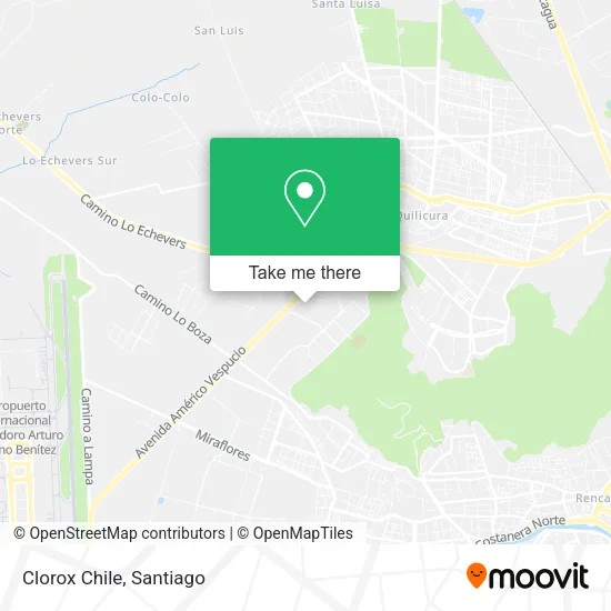 Clorox Chile map
