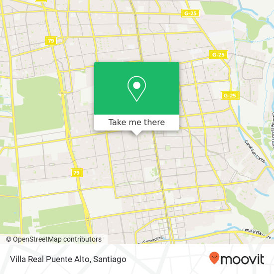 Mapa de Villa Real Puente Alto