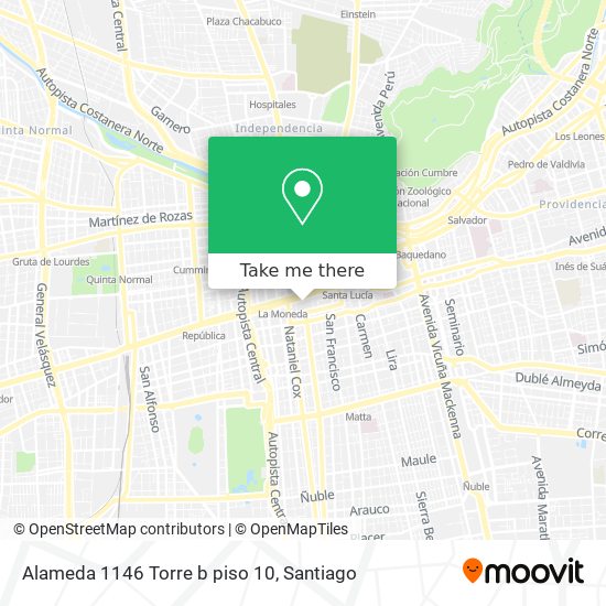 Alameda 1146 Torre b piso 10 map