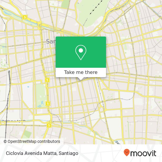 Ciclovía Avenida Matta map