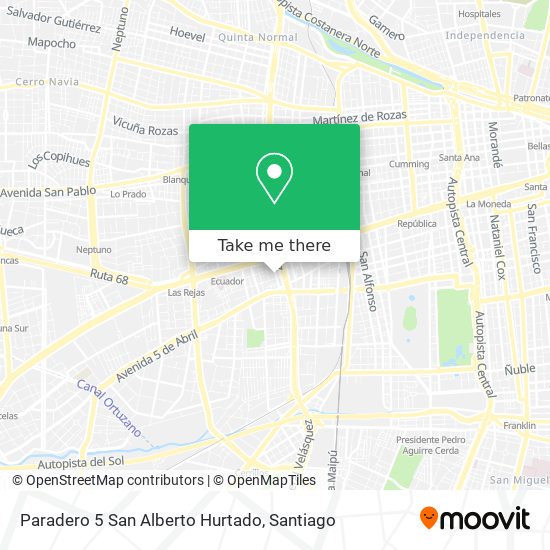 Paradero 5 San Alberto Hurtado map