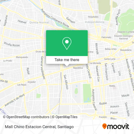 Mall Chino Estacion Central map