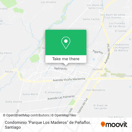 Condominio "Parque Los Maderos" de Peñaflor map