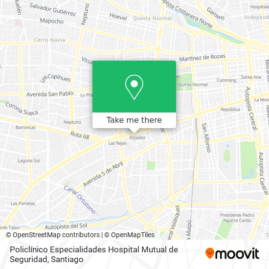 Policlínico Especialidades Hospital Mutual de Seguridad map