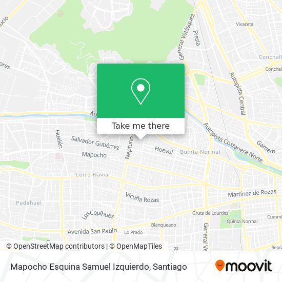 Mapocho Esquina Samuel Izquierdo map