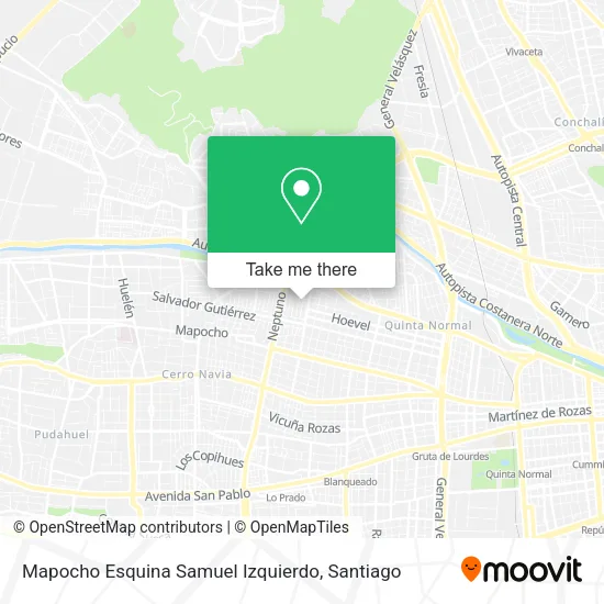 Mapocho Esquina Samuel Izquierdo map