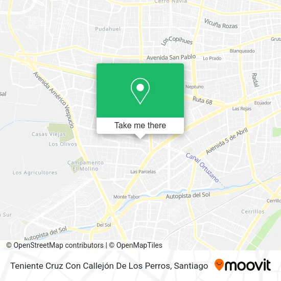 Teniente Cruz Con Callejón De Los Perros map