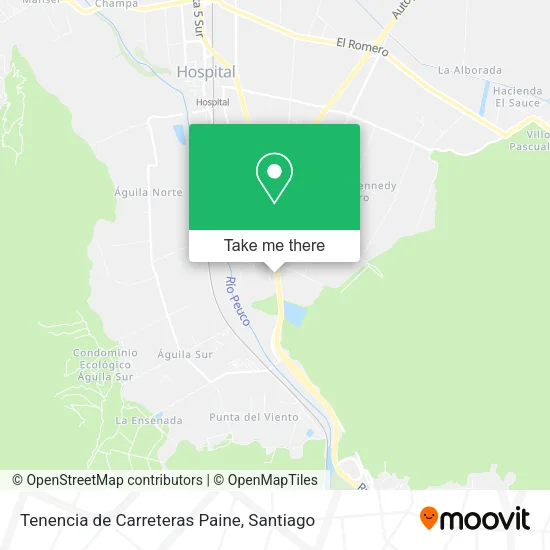 Tenencia de Carreteras Paine map