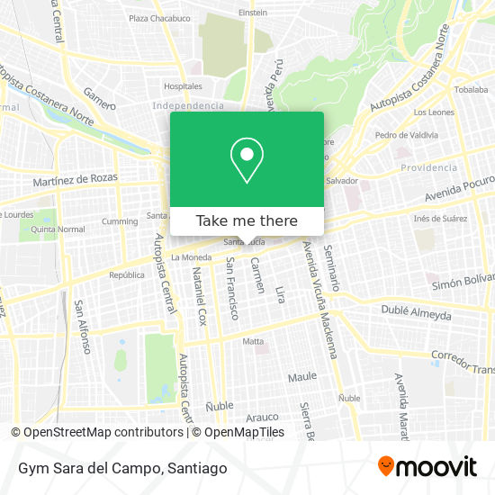 Mapa de Gym Sara del Campo