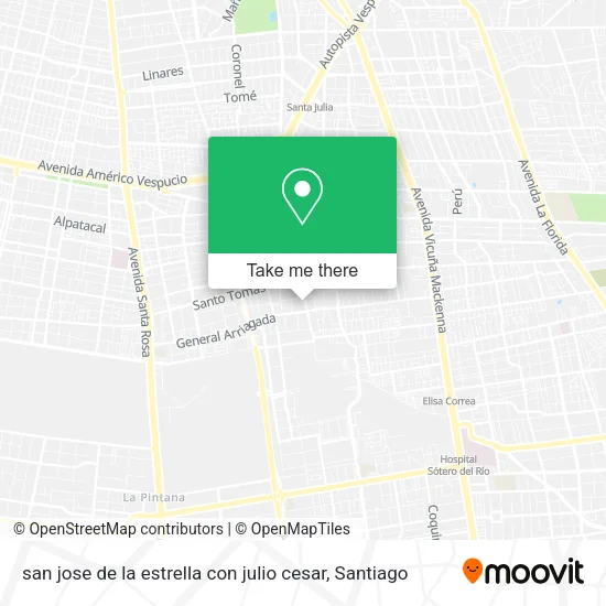 san jose de la estrella con julio cesar map
