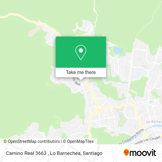 Mapa de Camino Real 3663 , Lo Barnechea