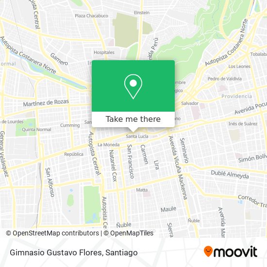 Mapa de Gimnasio Gustavo Flores