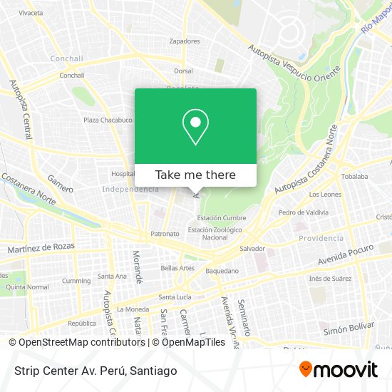 Mapa de Strip Center Av. Perú