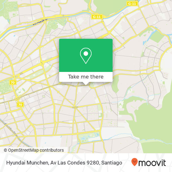 Hyundai Munchen, Av Las Condes 9280 map